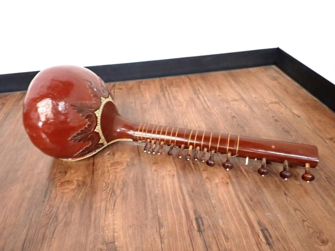 シタール ハードケース付き 民族楽器 インド 51457