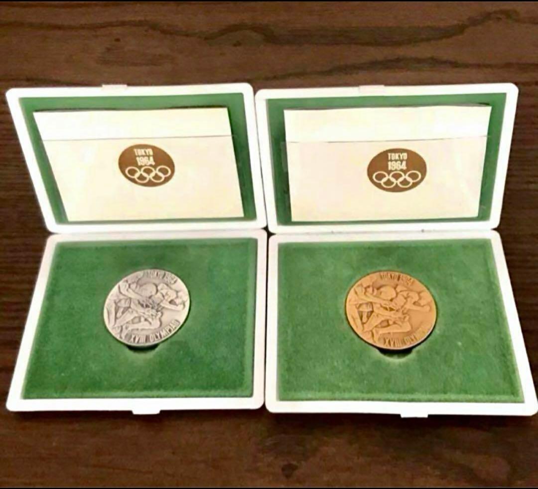【美品】1964年 東京オリンピック記念 銀メダル・銅メダル ③