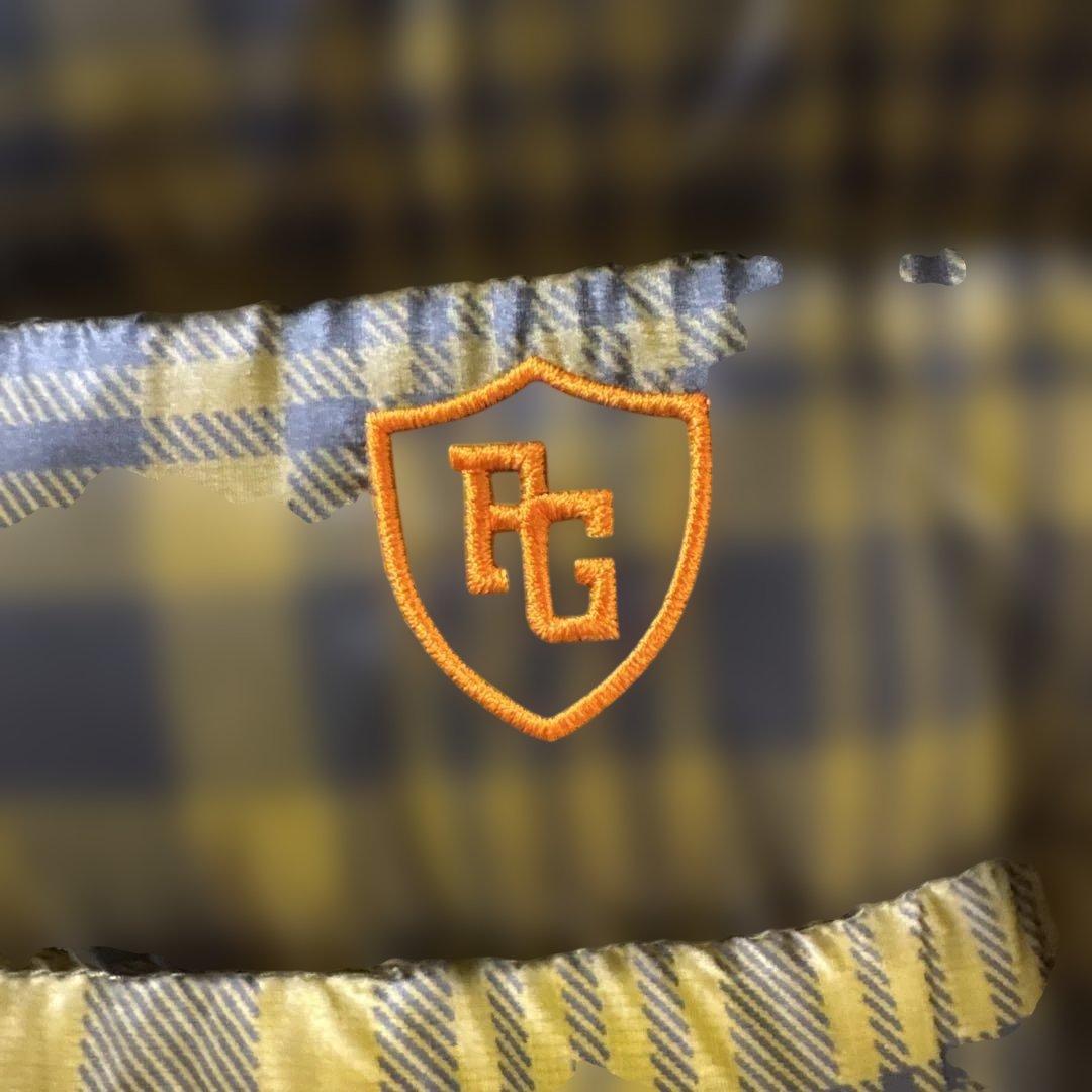 【美品】パーリーゲイツ オリーブグリーン チェック柄 ダウンジャケット