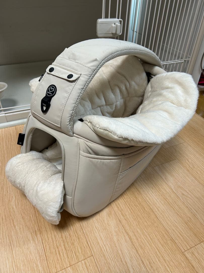 【美品】ssoookスリングバッグオープン型 ベージュ M ブランケット付き