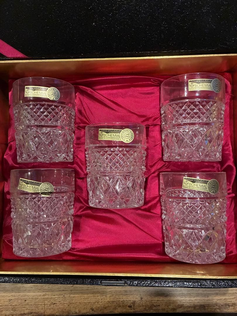 BOHEMIA CRYSTAL クリスタルグラス 5個セット