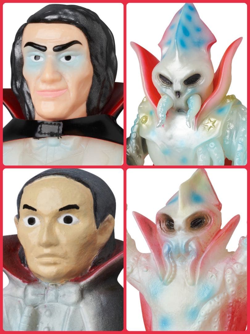 メディコム・トイ×東映レトロソフビ★ 死神博士(新色蓄光)&イカデビル(新色)