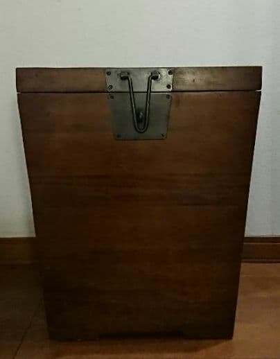 アンティーク雑貨 昭和レトロ 古い 木箱 ゴミ箱 収納箱 ボックス