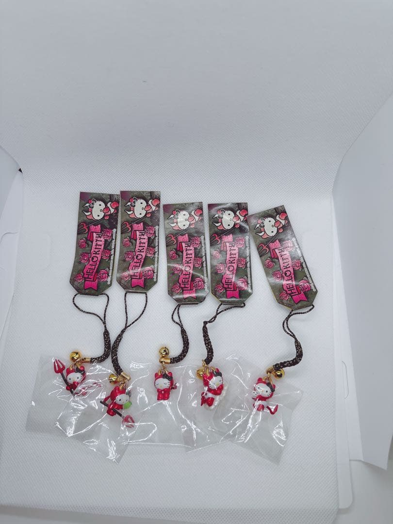 ハローキティ ストラップ 5個セット悪魔バージョンレア