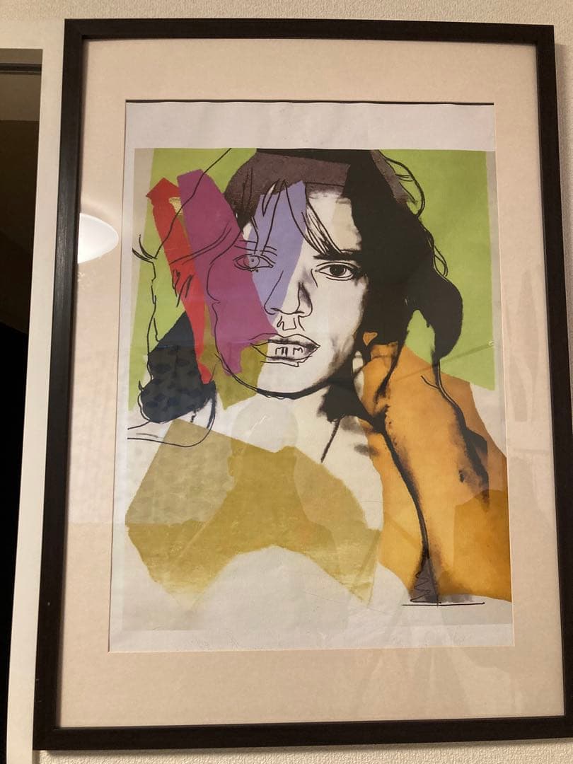 アンディウォーホル　ミックジャガー　額装