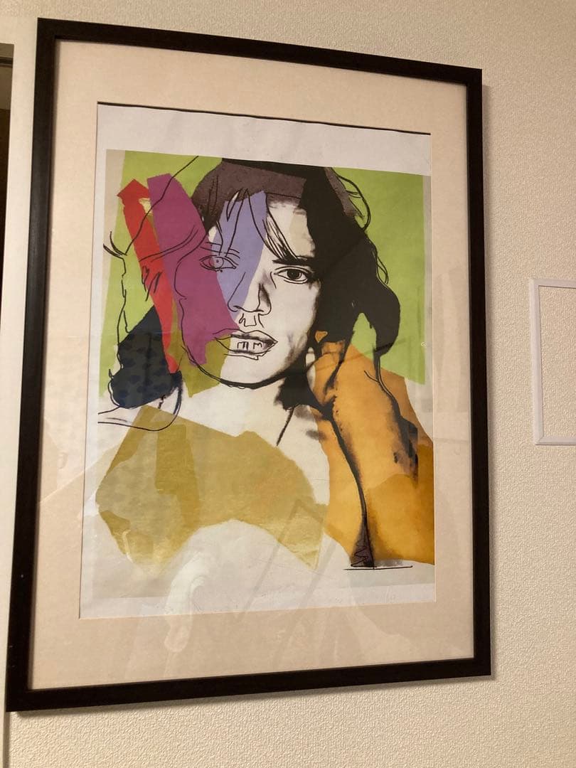アンディウォーホル　ミックジャガー　額装