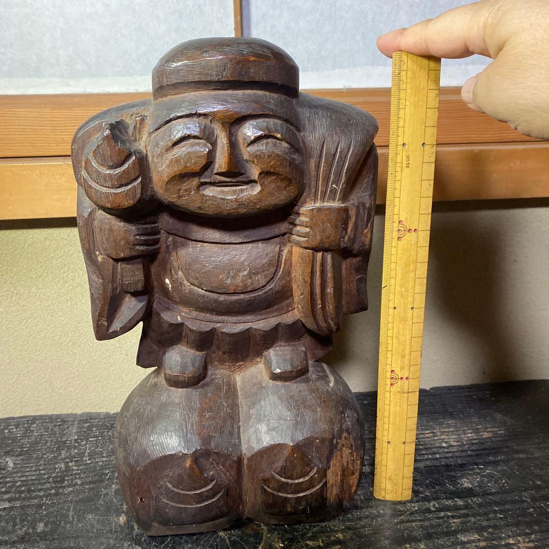木彫正人作大黒天31cm17cm12cm