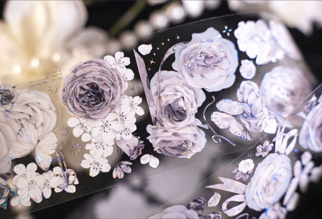 Hoshi奶芙《雨夜花》海外マスキングテープ　マステ 【1596】