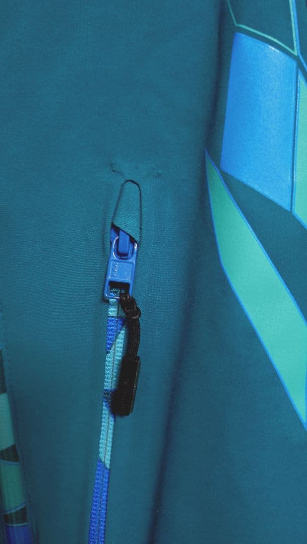 DESCENTE グリーン/ブルー スキーウェア/パンツセット ユニセックス S