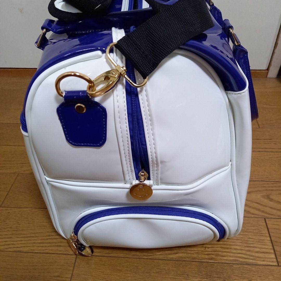 ギ*ス様 【美品】パーリーゲイツ　エナメル　ロッカーバッグ ブルー/ホワイト