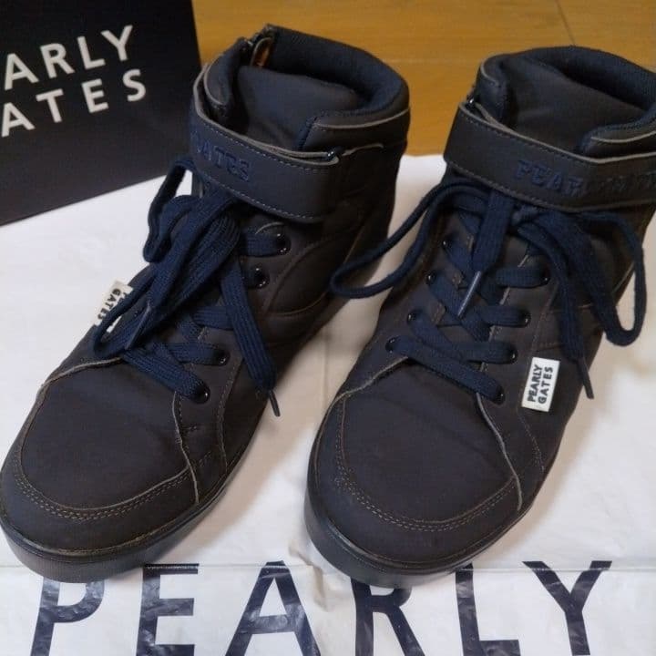 ⭐お買い得２点⭐美品⭐⭐パーリーゲイツ⭐⭐ハイカットシューズ⭐濃紺⭐24.5⭐