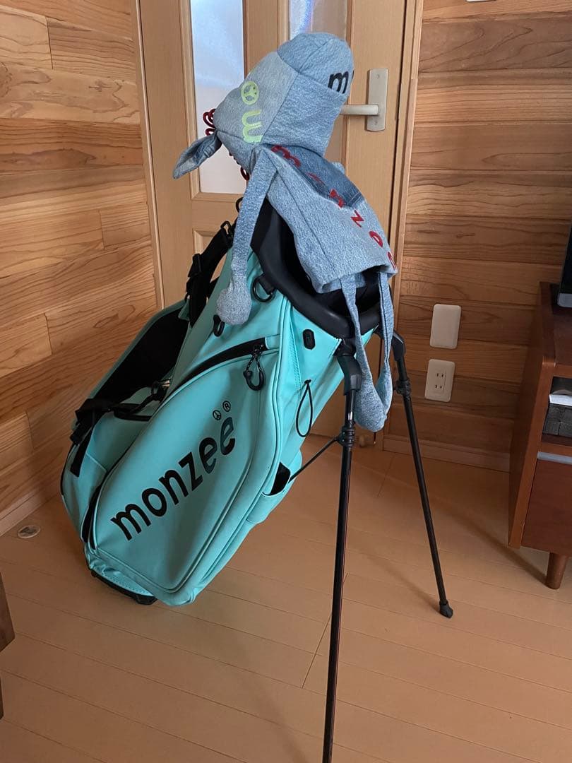 monzee キャディバッグ ターコイズ ヘッドカバー モンジー