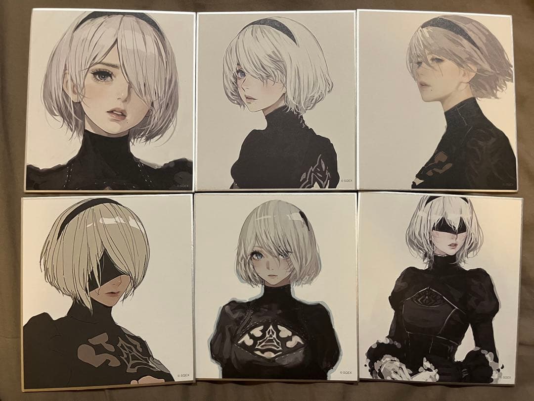 NieR 消セナイ記録 ミニ色紙 色紙 2B 全6種 コンプリート