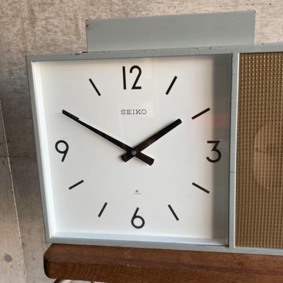 SEIKO セイコー 時計 吊り下げ 大型 学校 スピーカー レア 希少 レトロ