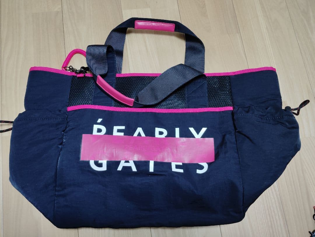 PEARLY GATES トートバッグ ネイビー/ピンク