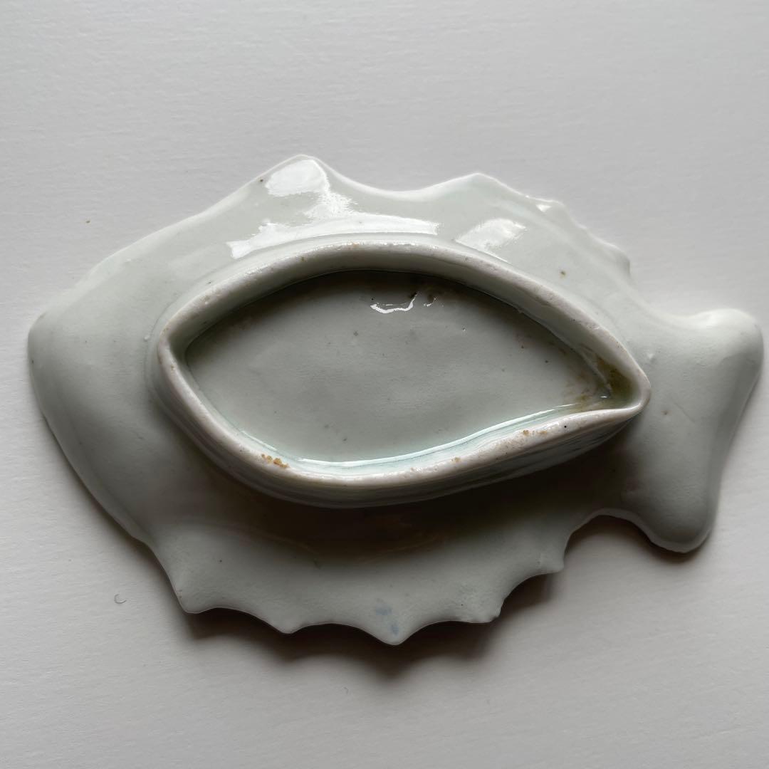 江戸時代中期・古伊万里「魚型染付豆皿」骨董・希少