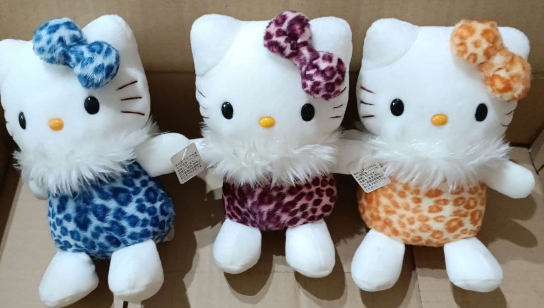 レア★希少★ハローキティ★ギャル★豹柄★サングラス★レトロ★ぬいぐるみ★7体