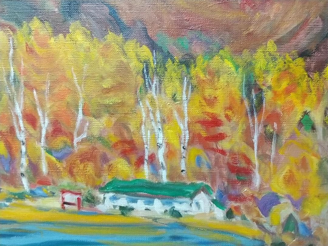 「奥日光 」 F8 絵画 油絵 油彩画 風景画 アート