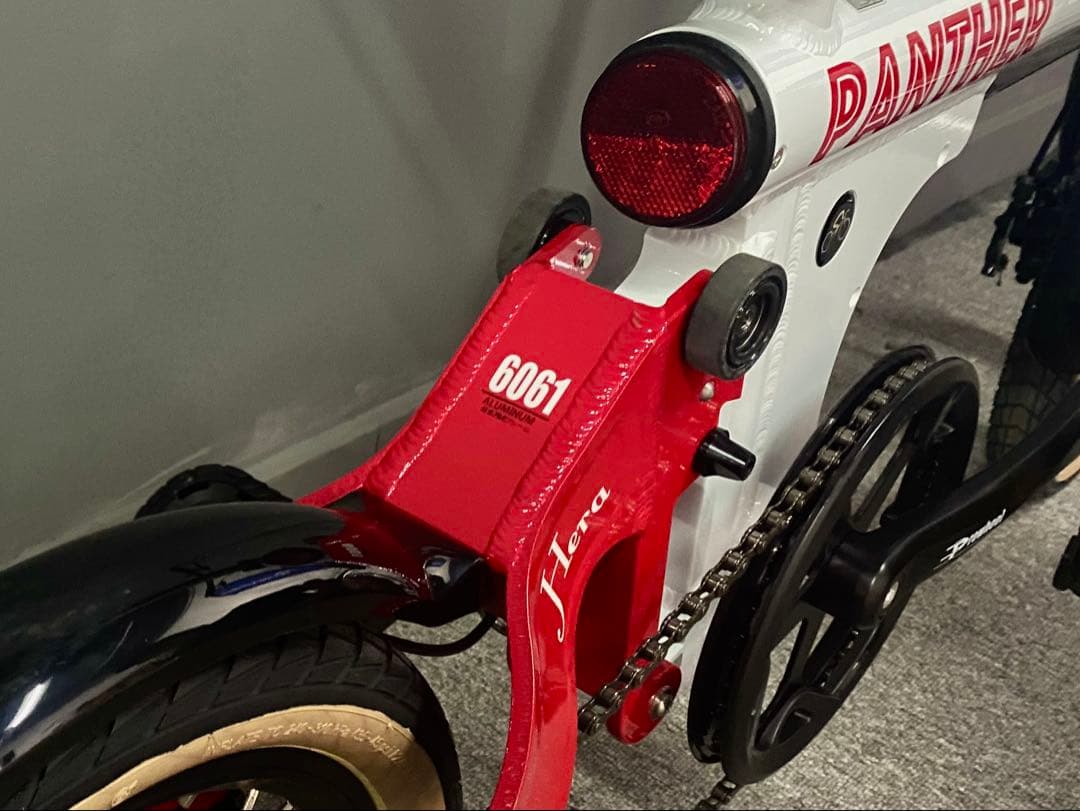 16インチ 軽量アルミPANTHER 三折りたたみ自転車 シングルスピード