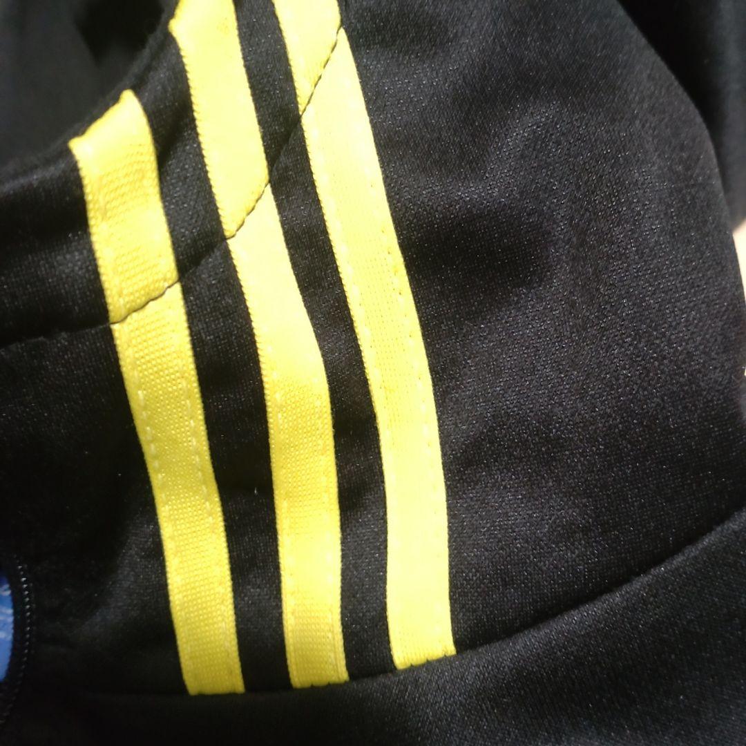 アディダス　フルジップパーカー　ブラック　トレフォイルマーク　内側フリース