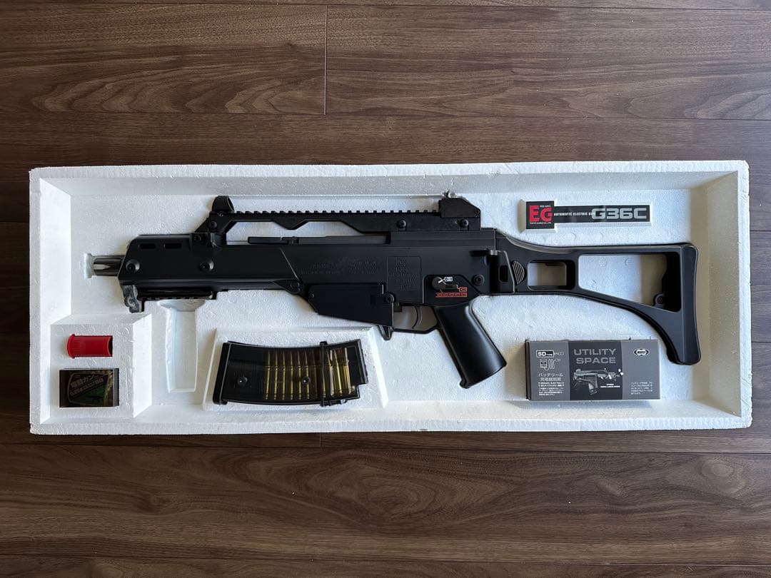 東京マルイ HK G36C スタンダード電動ガン+純正ミニバッテリー&充電器