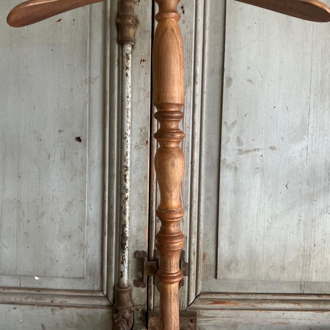 フランスアンティーク　卓上　ハンガー　ディスプレイスタンド　木製　トルソー　台座