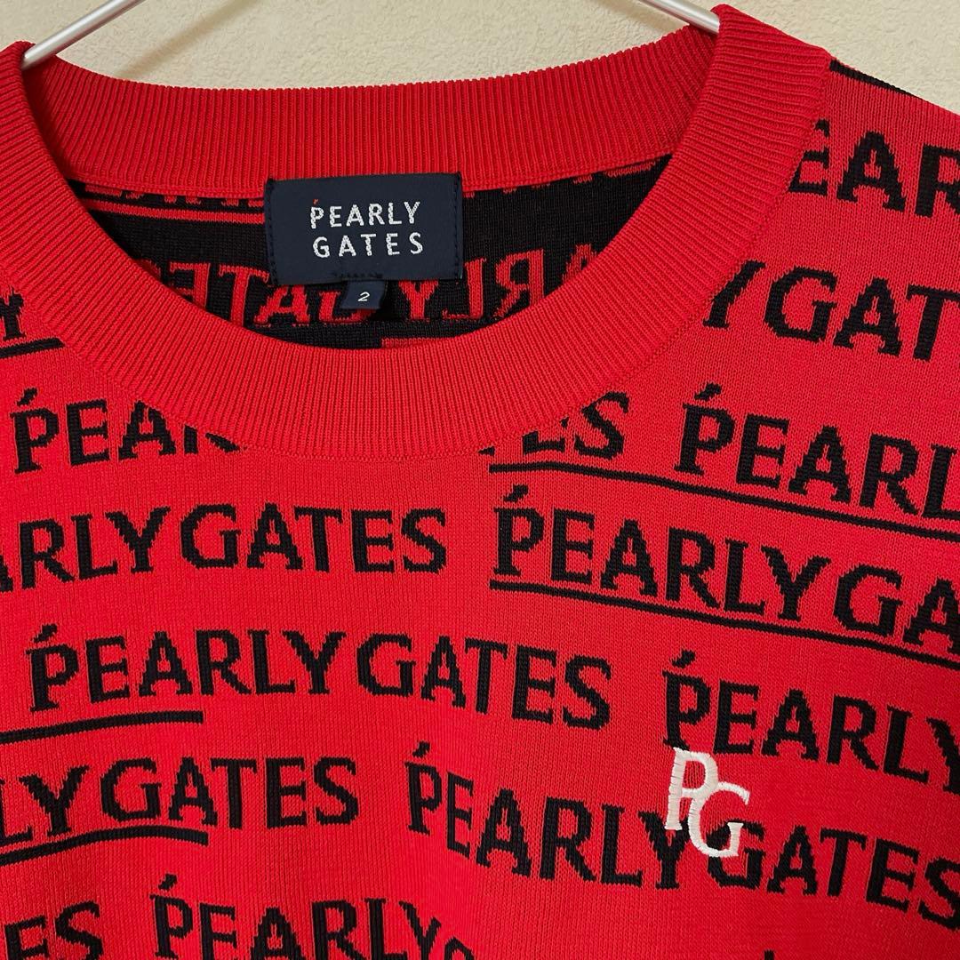 美品☆パーリーゲイツ　ロゴニット サイズ2