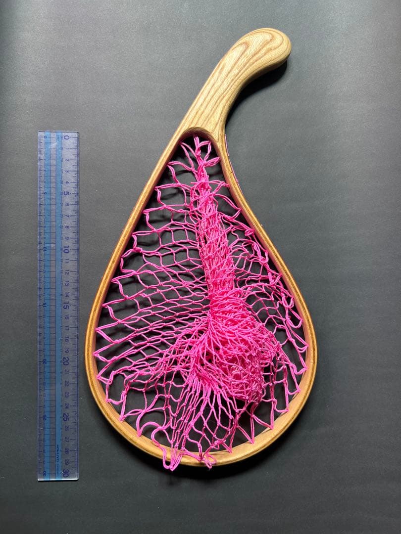 ランディングネット 渓流　花梨　桜　バーズアイメープル