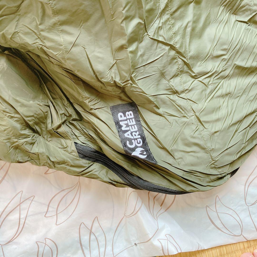 ダウンシュラフ 秋冬春用 寝袋 マミー型 アウトドア キャンプ 登山 車中泊