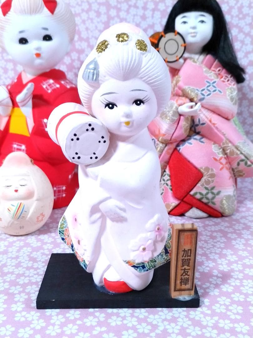 博多人形・木目込み人形・土鈴 まとめ売り 4点 日本伝統工芸 置物