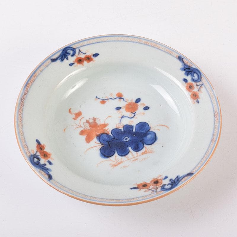 中国　天啓赤絵　花文七寸皿　M　R8969