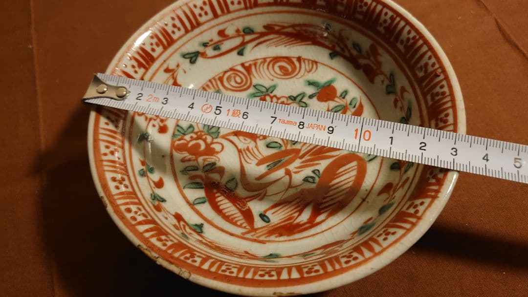 呉須赤絵　赤絵　春日山窯　木米　古玩　中国美術　アンティーク赤絵　蔵出し　１客