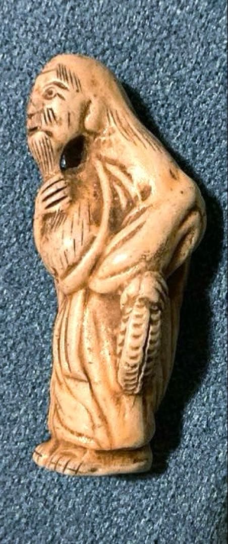 超希少品‼︎ 江戸レトロ　昭和レトロ　置物　仙人根付　縁起物　骨董品