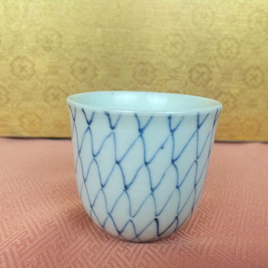 【お値下げしました！】古伊万里　覗　染付　網手