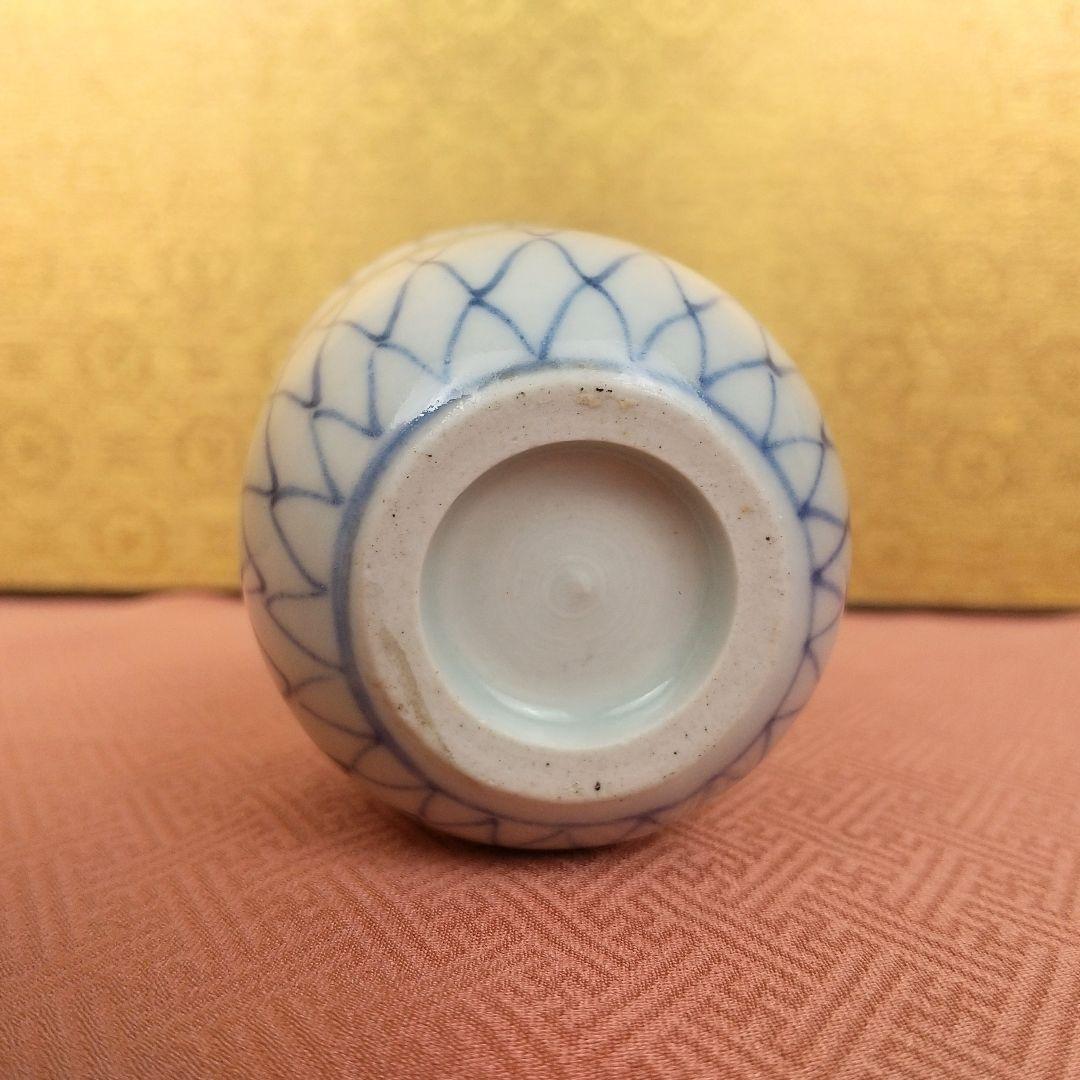 【お値下げしました！】古伊万里　覗　染付　網手