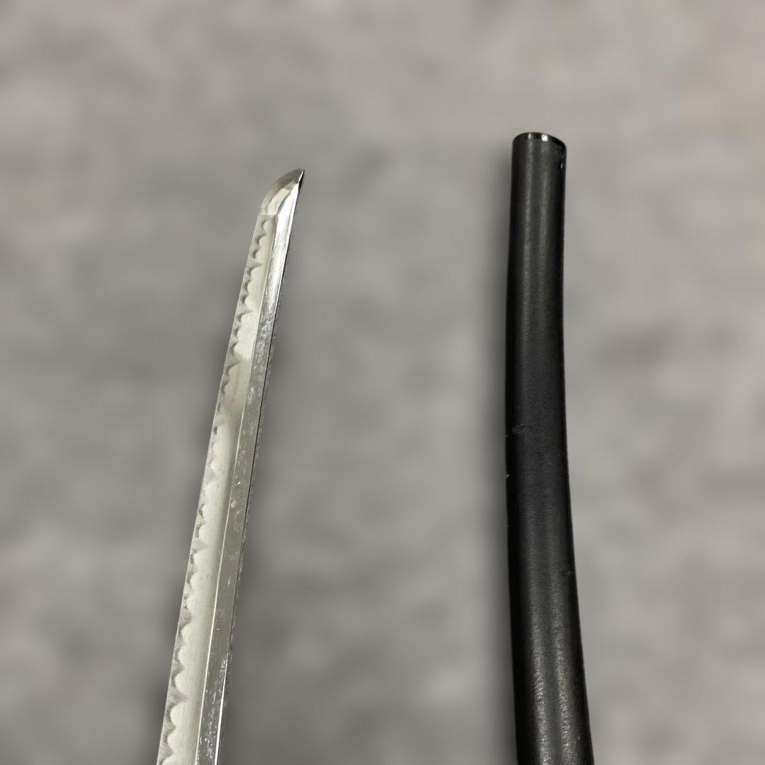 未開刃，模造刀、白鞘 刀 剣 長尺模造刀 模擬刀 日本刀 波形刃 青いハンドル