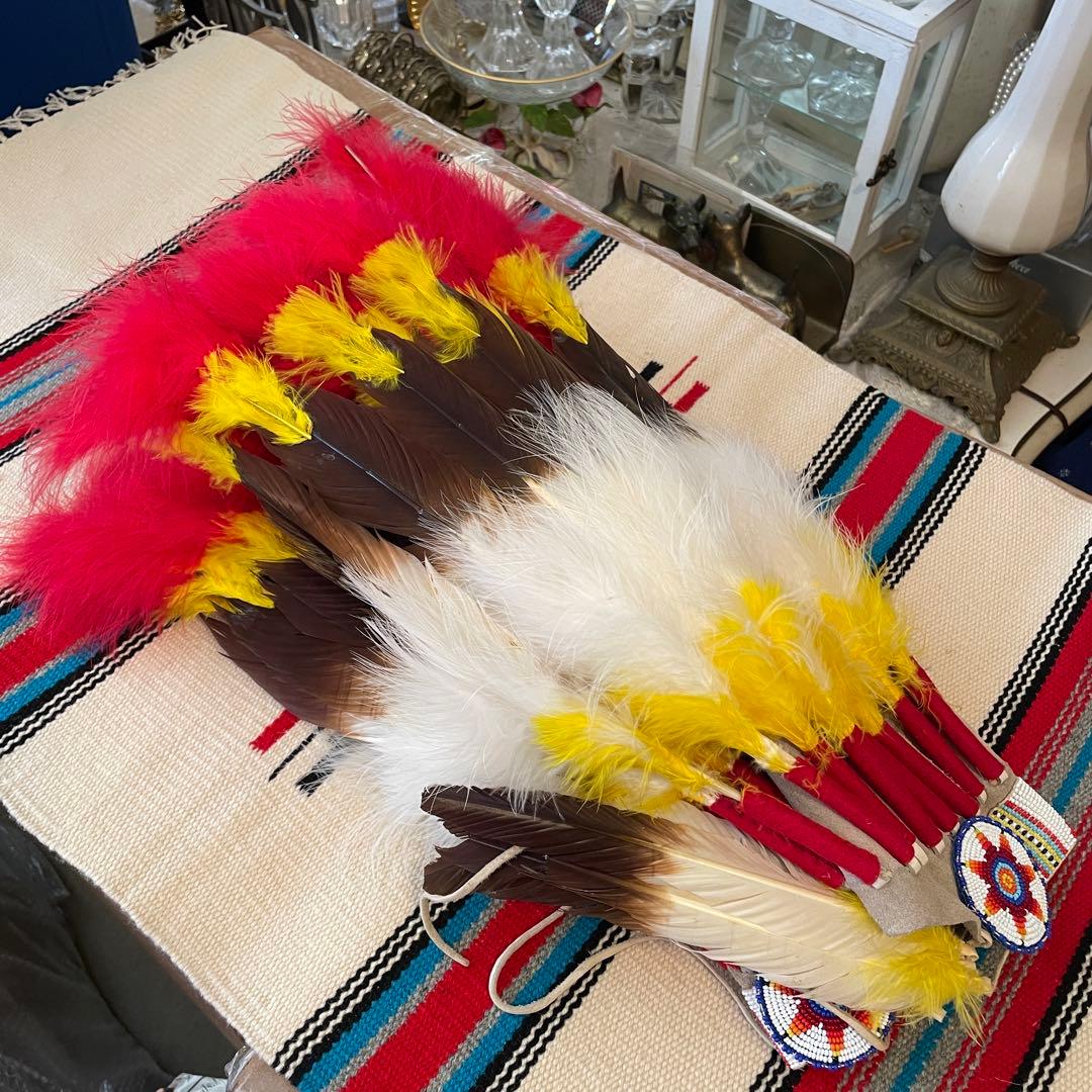 貴重品！ネイティブアメリカン ウォーボンネット　USAヴィンテージ雑貨/ナバホ族