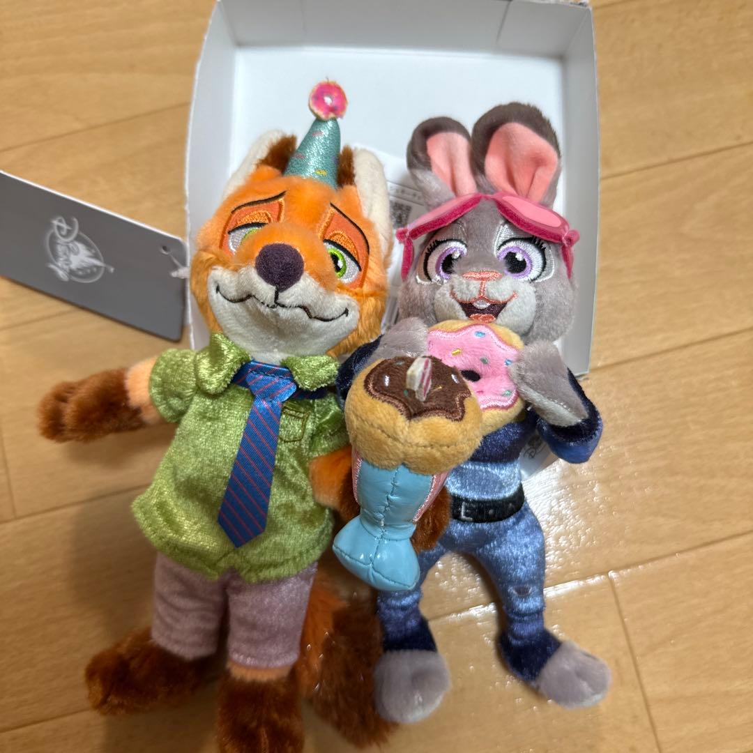 ニック・ワイルド＆ジュディ・ホップス ぬいぐるみキーホルダー 2個セット