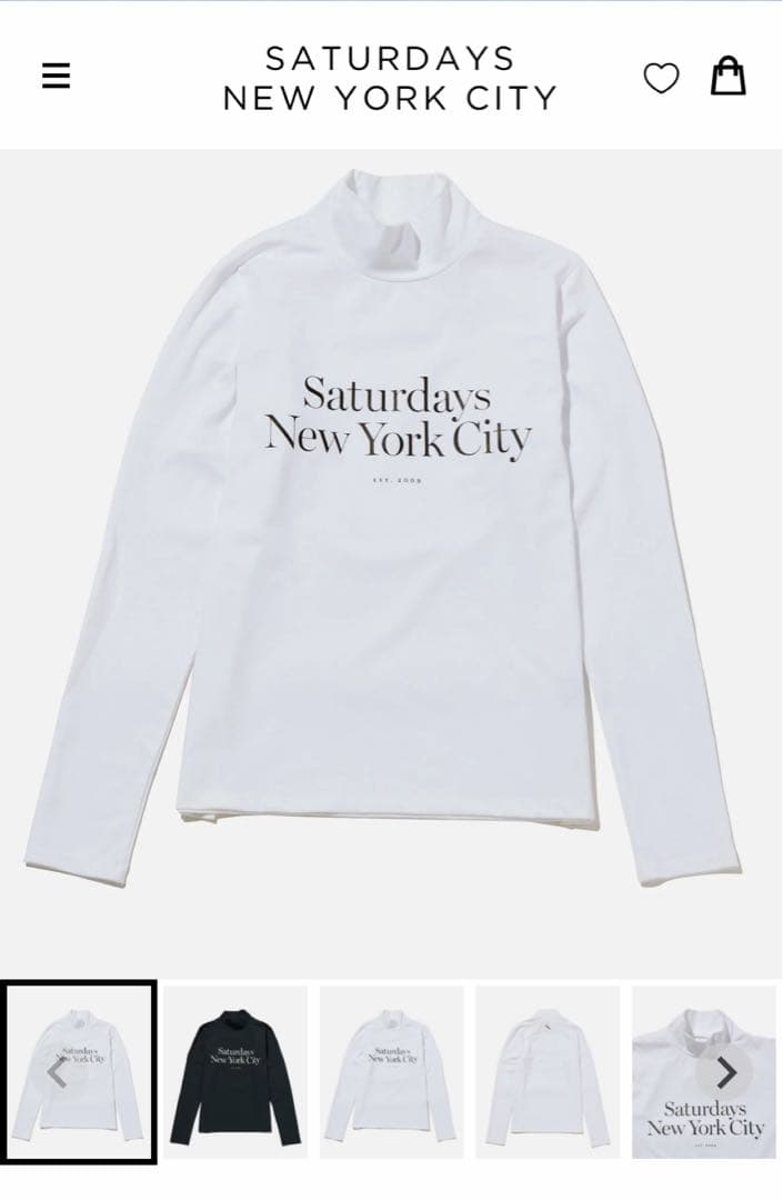 新品 Saturdays NYC ゴルフ モックネック シャツ M サタデイズ