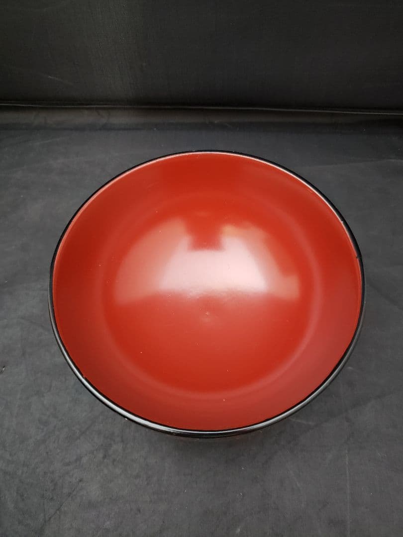 漆器　木製　汁椀　10客　黒牡丹　中型　本漆