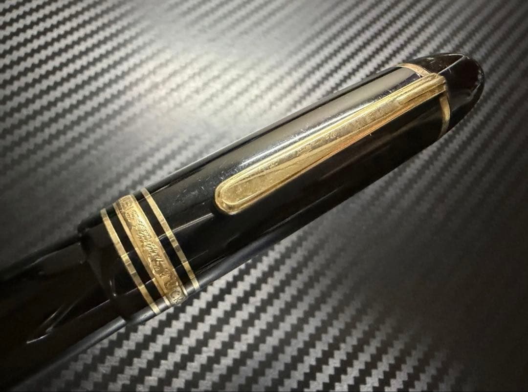 美品 縦溝芯 モンブラン 149 18C 3帯 F 細字 万年筆