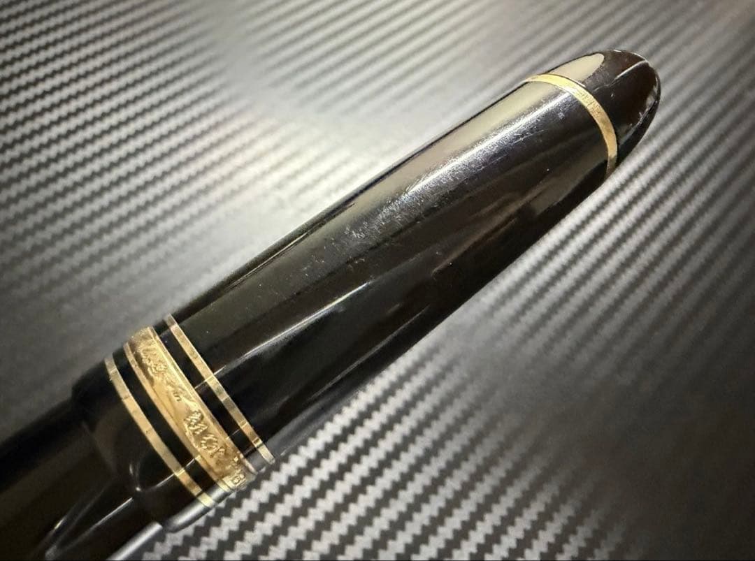 美品 縦溝芯 モンブラン 149 18C 3帯 F 細字 万年筆
