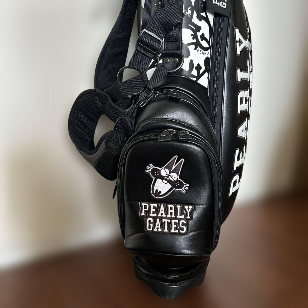 PEARLY GATES キャディバッグ ブラック/ホワイト