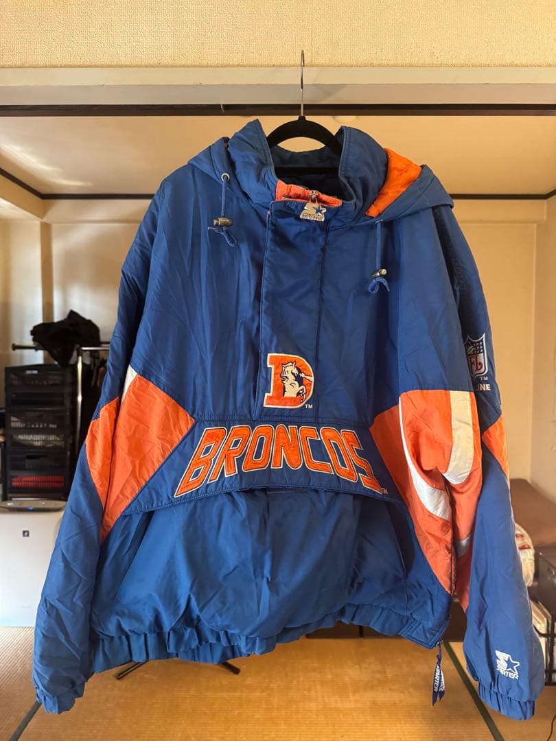 NFL デンバー・ブロンコス ジップアップウインタージャケット（総刺繍）