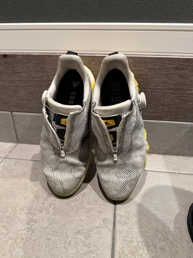 adidas ゴルフシューズ BOAシステム グレー/イエロー