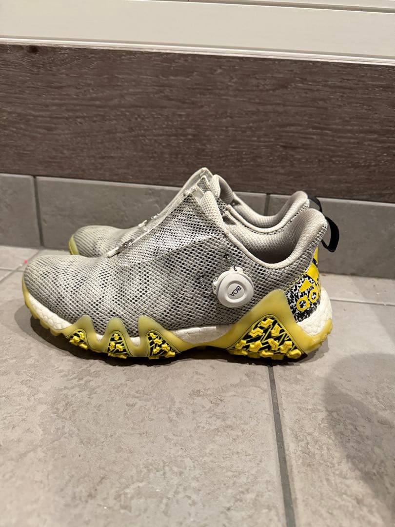 adidas ゴルフシューズ BOAシステム グレー/イエロー