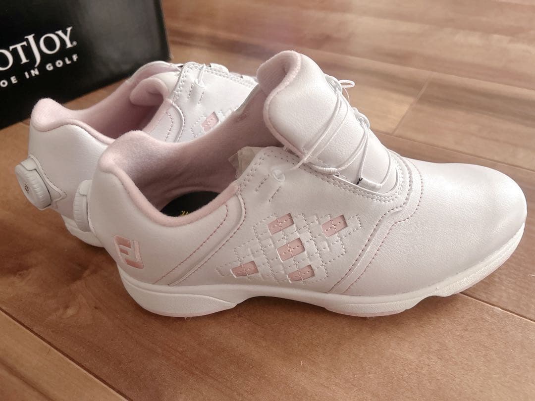 FootJoy レディース ゴルフシューズ 23.5 ホワイト ピンク 超美品