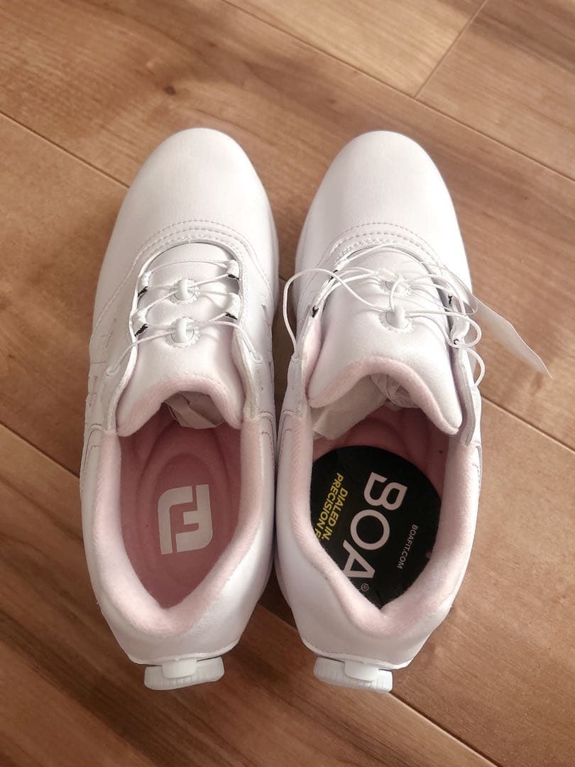 FootJoy レディース ゴルフシューズ 23.5 ホワイト ピンク 超美品