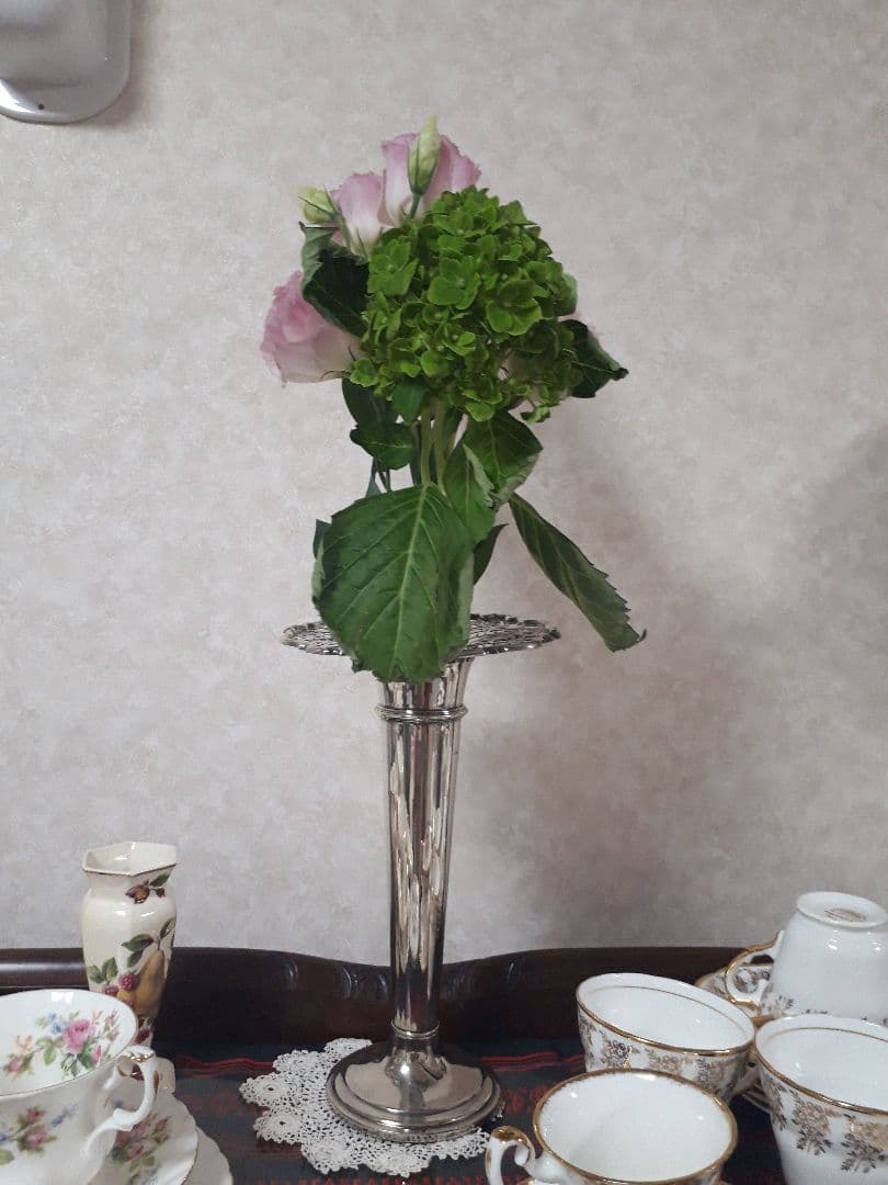 アンティーク(1909年製造)　花器(純銀)　イギリス製