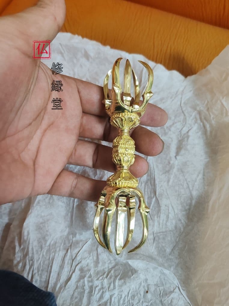 【修縁堂】真言宗 法器 仏具 五鈷杵 銅製 法器 密教法具